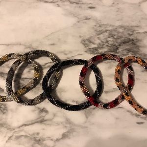 Lily and Laura bracelets, set of 5